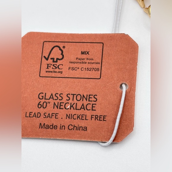 NWT Camila Coehlo Elegant Gold and Silver Pearl Necklace 60” - Picture 4 of 4